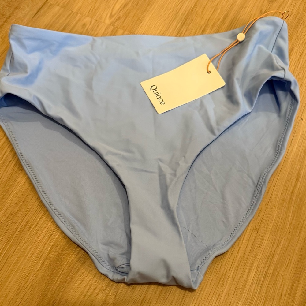 Quince Light Blue High-Waist Bikini Bottom - Picture 2 of 2